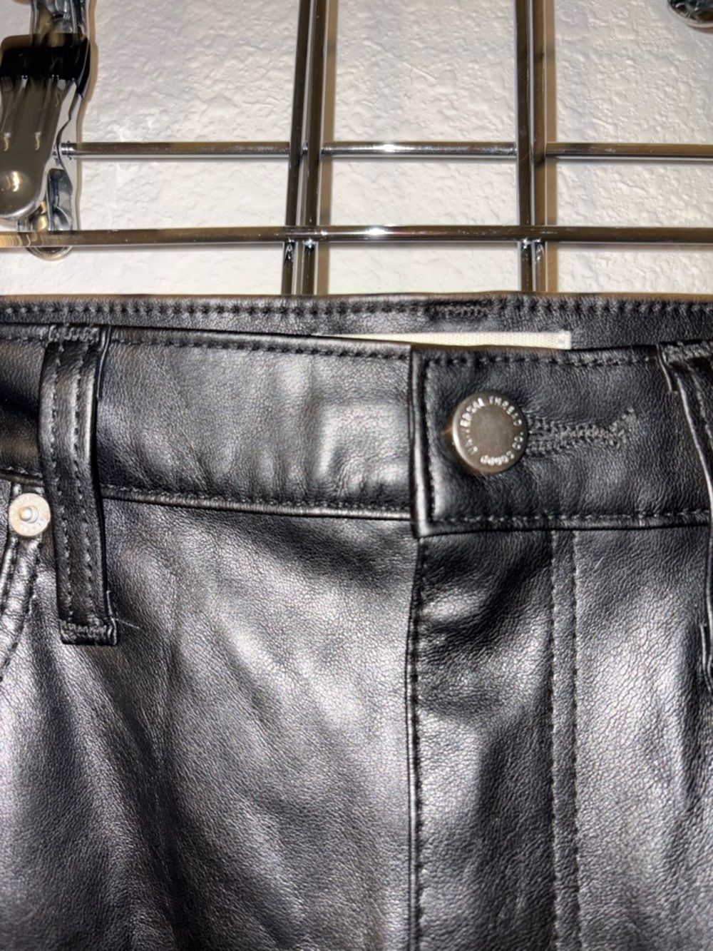 Faux Leather Midi Pencil Skirt with Front Slit - Black Size 8 - Picture 4 of 7